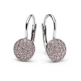 Stříbrné náušnice s růžovými zirkony