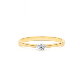Zlatý 585/1000 prsten se zirkonem P70083