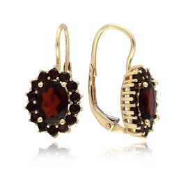 MOISS náušnice ze žlutého zlata GRANÁT