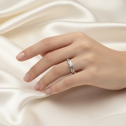 MINET Zlatý prsten s kuličkami Au 585/1000 vel. 59 - 1,65g