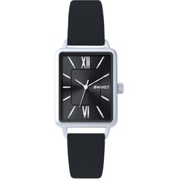 MINET Stříbrno-černé dámské hodinky SIENA MWL5411