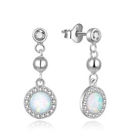 MOISS stříbrné náušnice OPÁL