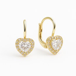 Zlaté náušnice se zirkony klapkové