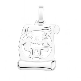 Zlatý přívěsek z bílého zlata zvěrokruh Blíženci