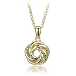 MINET Pozlacený decentní stříbrný náhrdelník