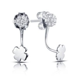 MOISS stříbrné náušnice ČTYŘLÍSTEK