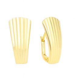 Zlaté 585/1000 náušnice s gravírováním - klapkové TU-3023