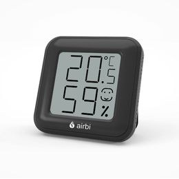 Pokojový teploměr a vlhkoměr Airbi SMILE - černý