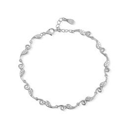 Náramek JVD SVLB0531XD5BI18 stříbrný