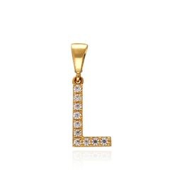 MOISS přívěsek ze žlutého zlata PÍSMENO L