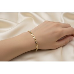 MINET Zlatý náramek z bílého zlata s bílými zirkony Au 585/1000 4,10g