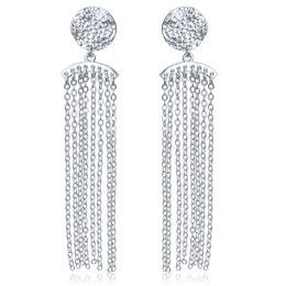 MINET Řetízkové stříbrné visací náušnice