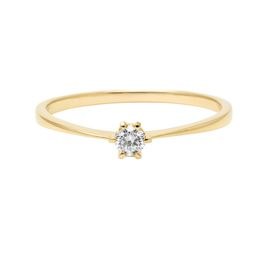 Zlatý 585/1000 prsten se zirkonem 1970