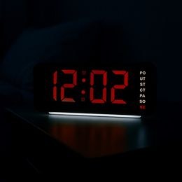 JVD SB8035.3 - svítící hodiny s budíkem a názvem dne v češtině