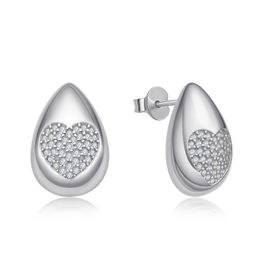 MOISS stříbrné náušnice SRDCE