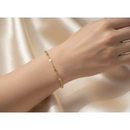 Zlatý 585/1000 náramek z bílého zlata singapur 1703