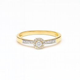 Zlatý 585/1000 prsten s brilianty 381.1262 0,08+0,05
