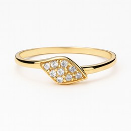 Zlatý prsten se zirkony