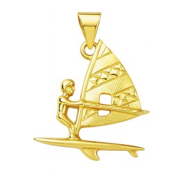 Zlatý 585/1000 přívěsek ze žlutého zlata surfař P70149