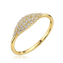 MINET Elegantní zlatý prsten se zirkonem Au 585/1000 vel. 55 - 1,65g
