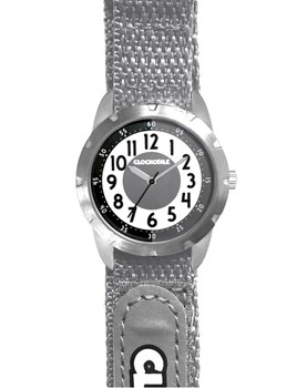 Šedé reflexní dětské hodinky na suchý zip CLOCKODILE REFLEX CWX0022