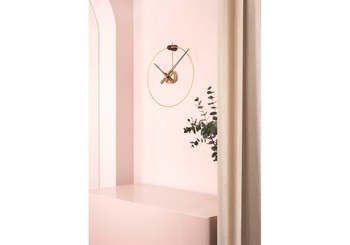 Designové nástěnné hodiny Nomon micro Anda gold 50cm