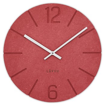 Lavvu LCT5023 - Červené hodiny Natur vyrobené v Čechách o průměru 34cm