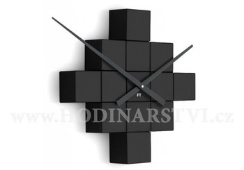 Designové nástěnné nalepovací hodiny Future Time FT3000BK Cubic black