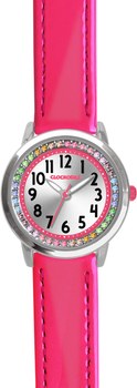 CLOCKODILE Tmavě růžové dívčí dětské hodinky s kamínky