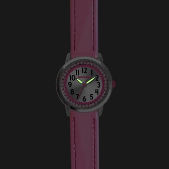 CLOCKODILE Světle růžové dívčí dětské hodinky s kamínky
