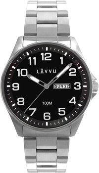 Ocelové pánské hodinky LAVVU LWM0142 BERGEN Black