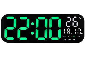 JVD DH9016.1 - Velké nástěnné nebo stolní hodiny s dálkovým ovladačem, datumem a dnem v týdnu v češtině