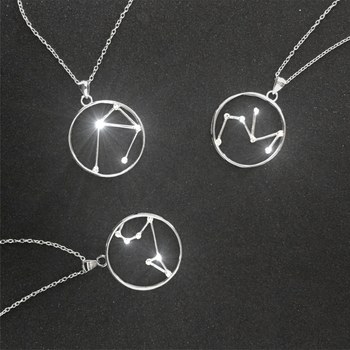 MINET Stříbrný 925/1000 náhrdelník Stars zvěrokruh STŘELEC Czech Crystal