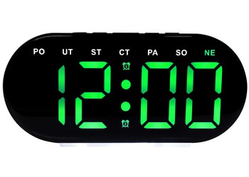 JVD SB8035.1 - svítící hodiny s budíkem a názvem dne v češtině