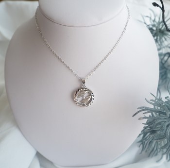 MINET Stříbrný 925/1000 náhrdelník Zodiac zvěrokruh RYBY