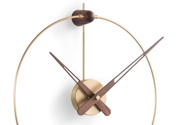 Designové nástěnné hodiny Nomon micro Anda gold 50cm