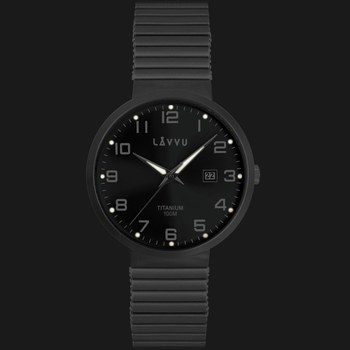 LAVVU LWM0222 Titanové pružné hodinky s vodotěsností LUNDEN Black