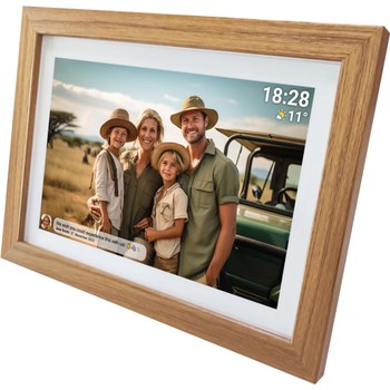 TFA 37.1002.08 - digitální fotorámeček s aplikací FRAMEO a přesným časem