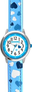 CLOCKODILE Modré dívčí dětské hodinky SRDÍČKA