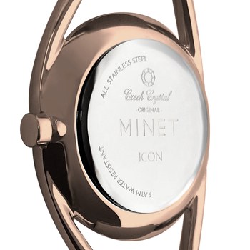 Růžové dámské hodinky MINET ICON ROSE GOLD MESH MWL5015
