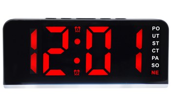JVD SB8033.3 - Svítící budík s názvem dne v češtině