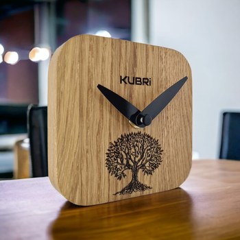 KUBRi 0032A - Miniaturní dubové hodiny se stromem života