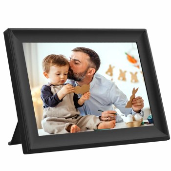 TFA 37.1000.01 - digitální fotorámeček s přesným časem a předpovědí počasí a aplikací Frameo