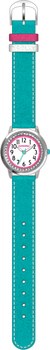 CLOCKODILE CWG5122 Tyrkysové třpytivé dívčí dětské hodinky s kamínky SPARKLE