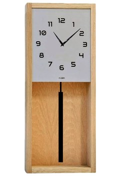 KUBRi 0301C - Kyvadlové hodiny české výroby z masivního dubu