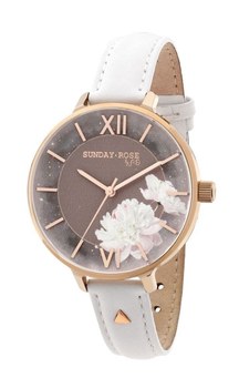 Hodinky SUNDAY ROSE Enchanted Rosy Sunset Leather SUN-E04