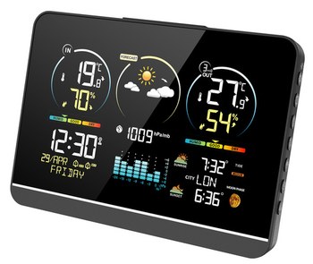 JVD RB3408 - barevná meteorologická stanice se stále osvětleným displejem