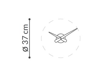 Designové nástěnné hodiny Nomon Axioma Inox mini 37cm