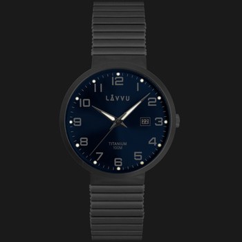 LAVVU LWM0221 Titanové pružné hodinky s vodotěsností LUNDEN Blue