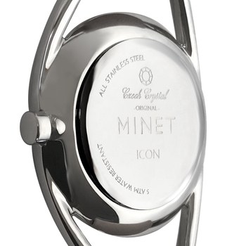 MINET Stříbrné dámské hodinky ICON PEARL MESH MWL5210
